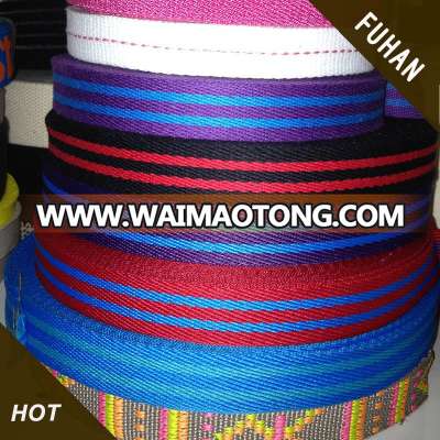 Newest Product Colorful Stripes Polyester Webbing