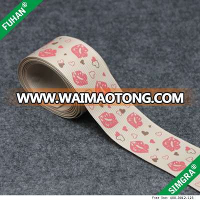 Custom Logo Packing in Roll Fashionable Grosgrain Ribbon